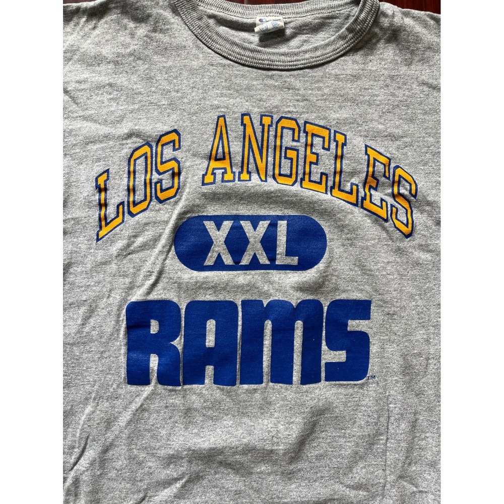 Vintage Champion Tee Shirt Los Angeles Rams Mens Large Gray 90s NFL Football - Picture 2 of 8